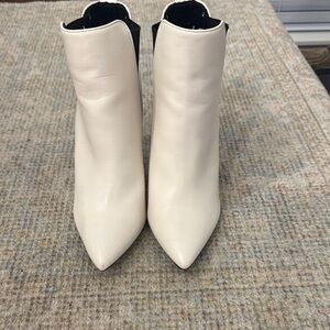 Elegant Cream Ankle Boots